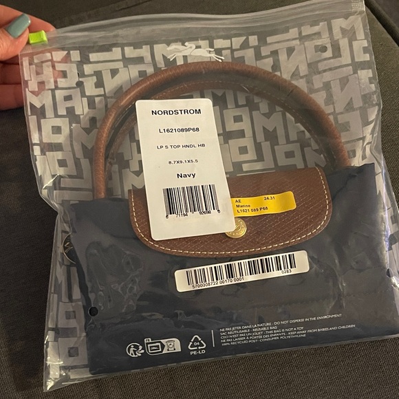 Longchamp Small Le Pliage Original Top Handle Bag -Navy - Picture 8 of 9